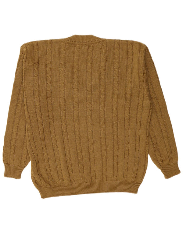 Piu Verona Pull col V pour homme UK 48 2XL Kaki Acrylique