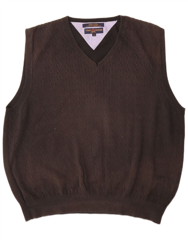 Tommy Hilfiger Débardeur pour homme en coton noir Large