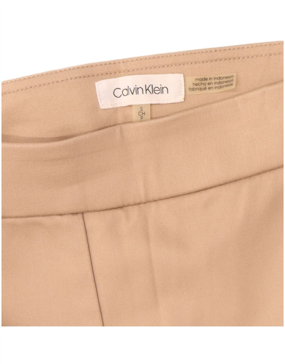 Calvin Klein Pantalon Skinny Femme Petit W27 L28 Beige Polyester
