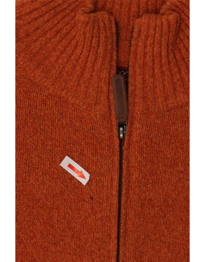 Marlboro Classics Pull à col zippé pour homme Grande laine orange