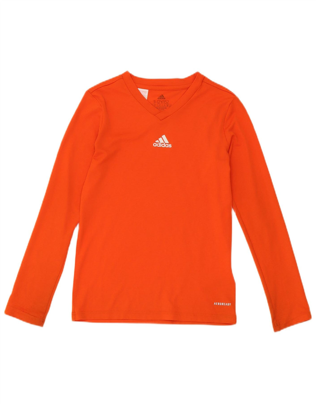 Adidas Garçon Aeroready Haut Manches Longues 11-12 ans Orange Polyester