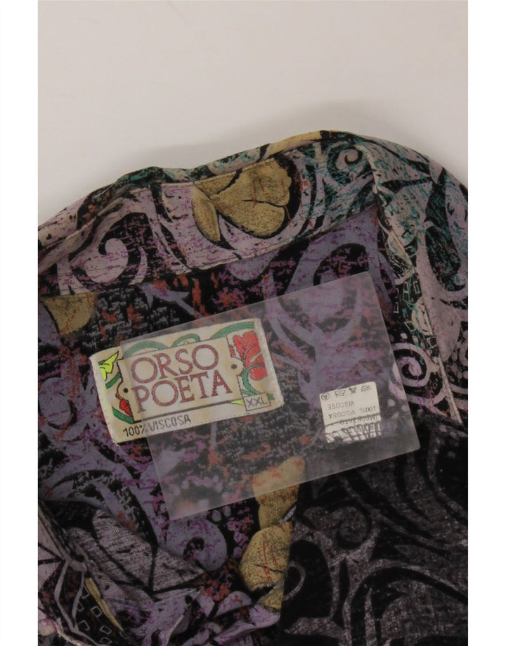 ORSO POETA Chemise à Manches Courtes Homme 2XL Multicolore Paisley Viscose