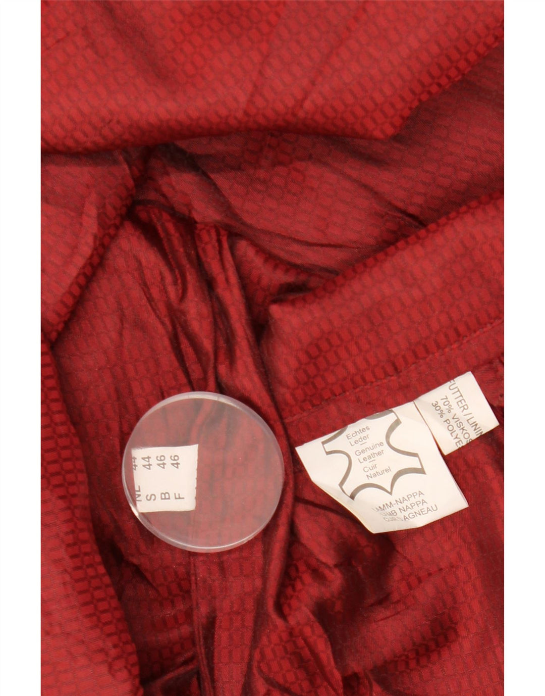 VINTAGE Veste en cuir femme EU 46 XL Cuir Bordeaux