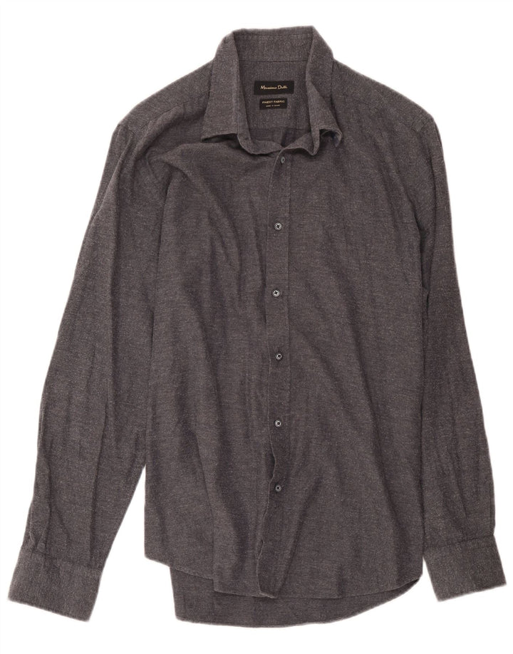 Massimo Dutti Chemise Homme Grand Gris Chevrons