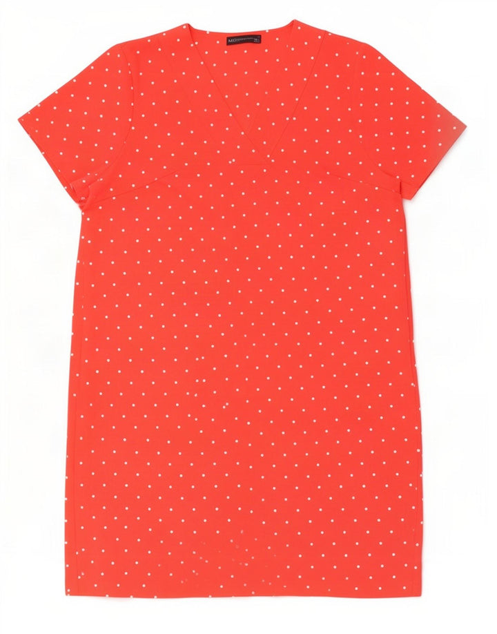 Marks & Spencer Robe droite pour femme UK 18 XL Rose à pois Polyester