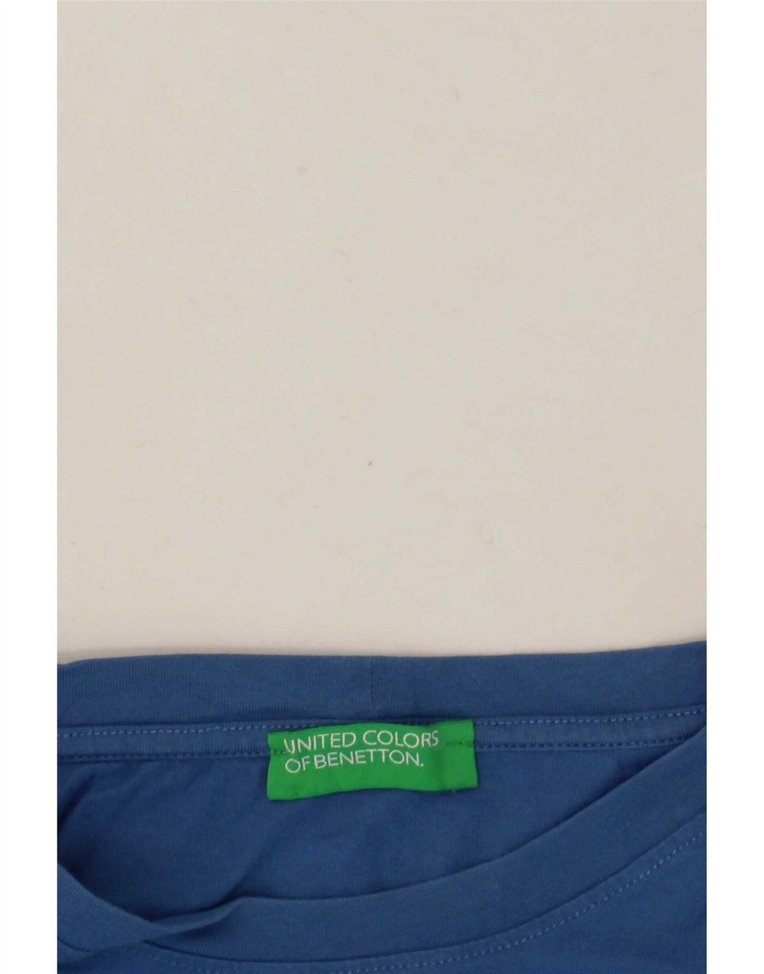 Benetton T-Shirt Femme Top UK 16 Large Bleu