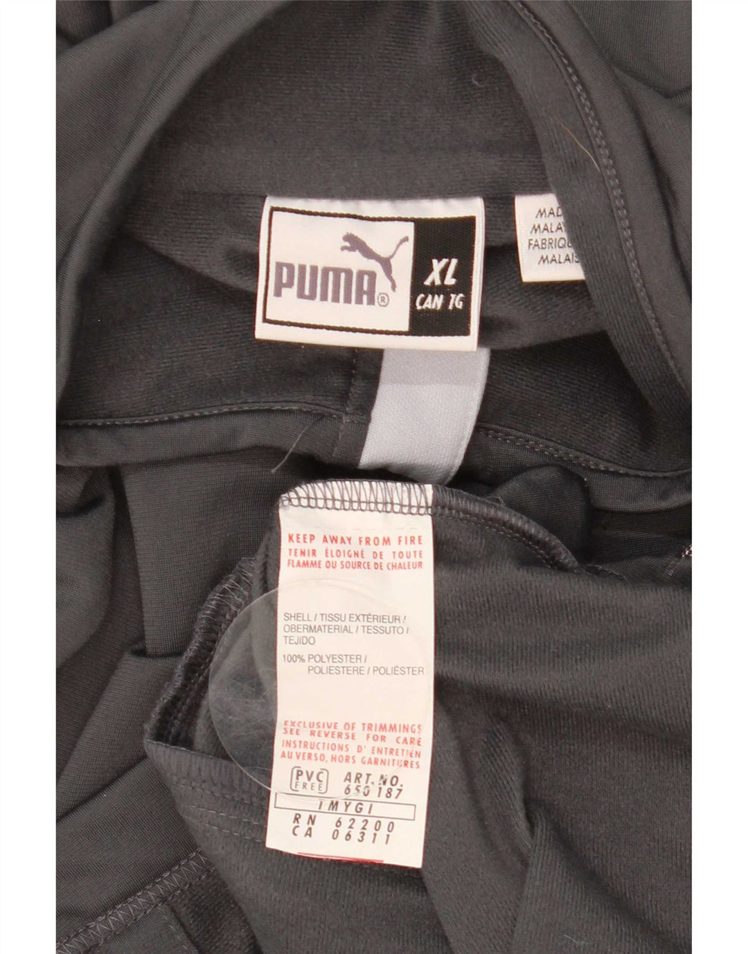 Puma Veste de Survêtement Homme XL Gris Colorblock Polyester