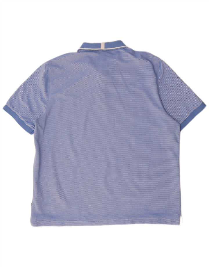 Ted Baker Polo Homme Taille 6 2XL Bleu Rayé Polyester