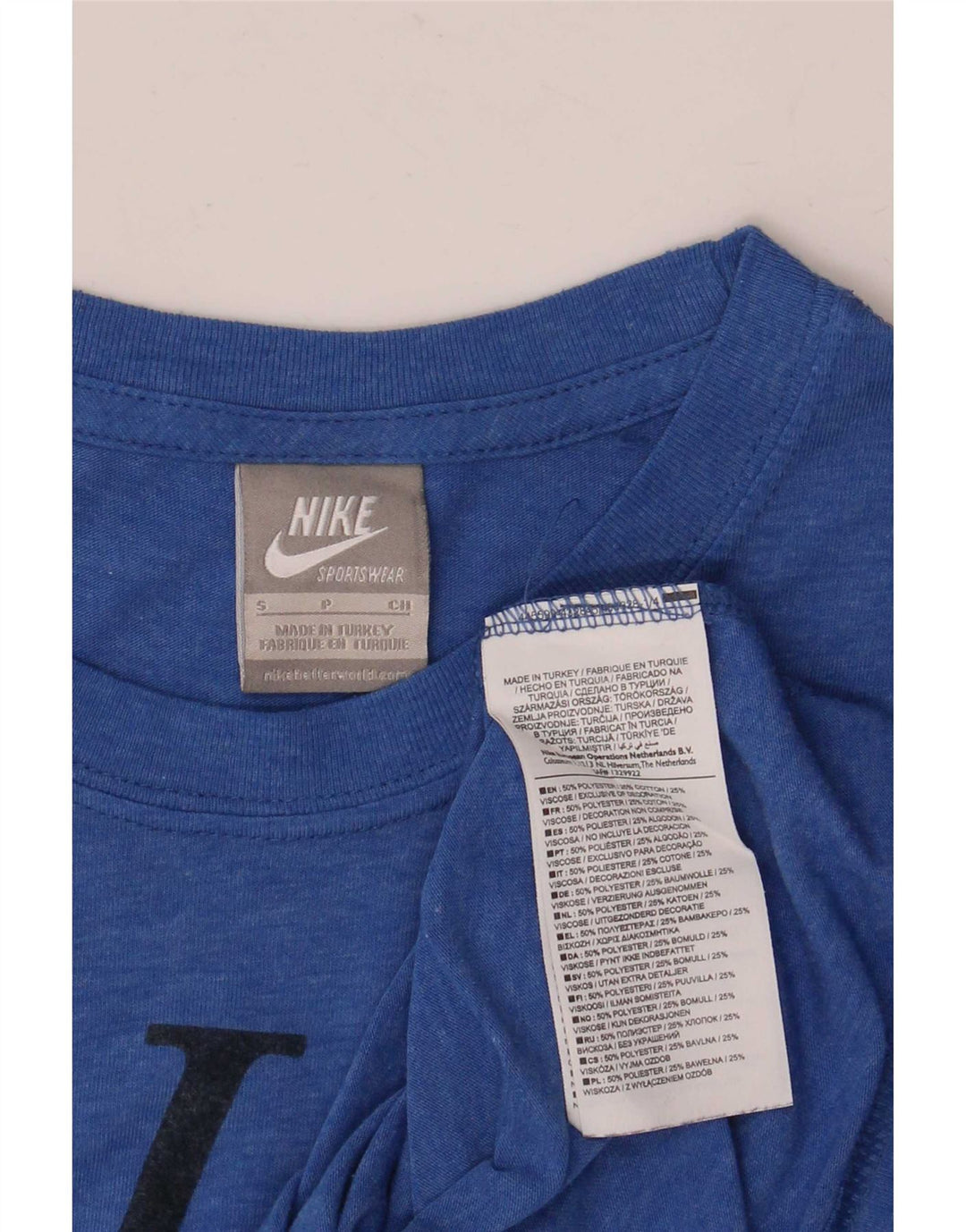 Nike T-shirt graphique pour hommes, petit, bleu, polyester