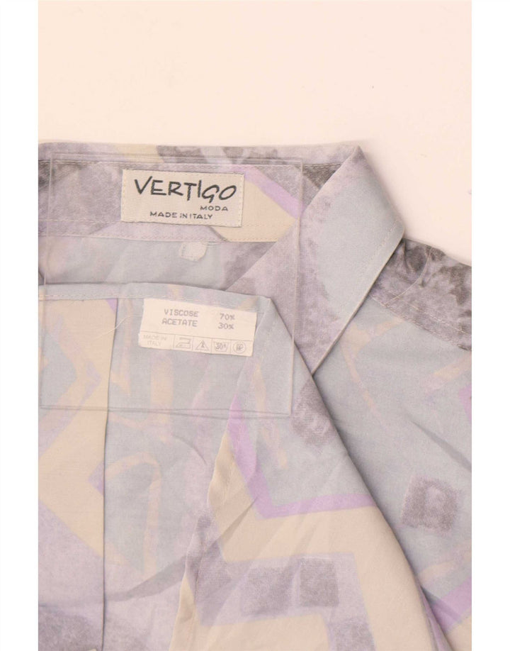 Vertigo Chemise Homme Large Bleu Géométrique Viscose