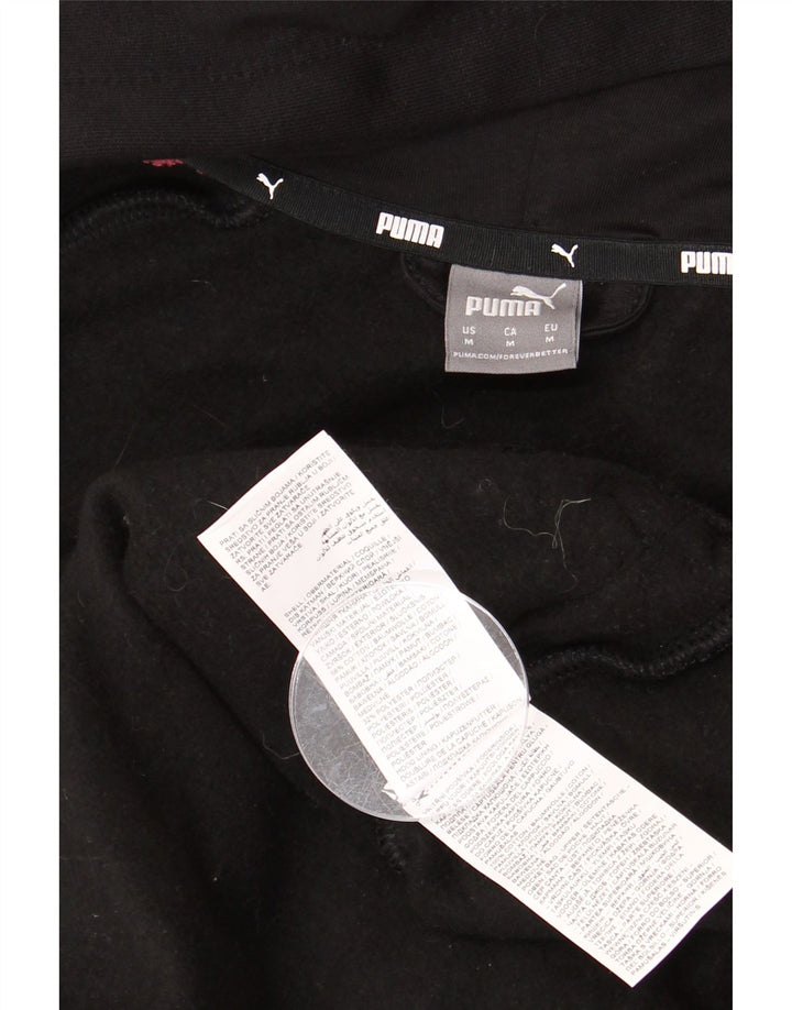 Puma Pull à capuche zippé pour femme UK 14 Coton color block noir moyen