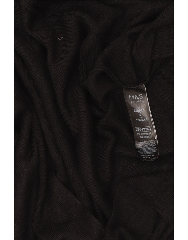 Marks & Spencer Pull cardigan ouvert long pour femme UK 10 Small Noir