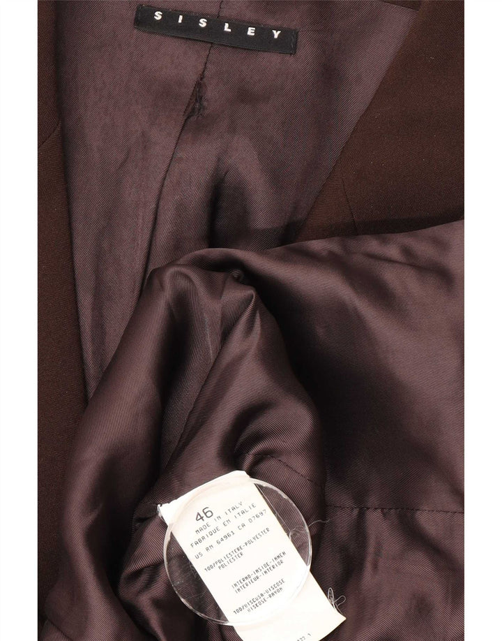 Sisley Veste Blazer 4 Boutons Homme IT 46 Petit Marron Polyester