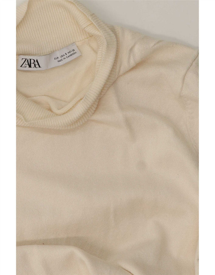 Zara Pull col roulé pour femme UK 10 Petit Beige