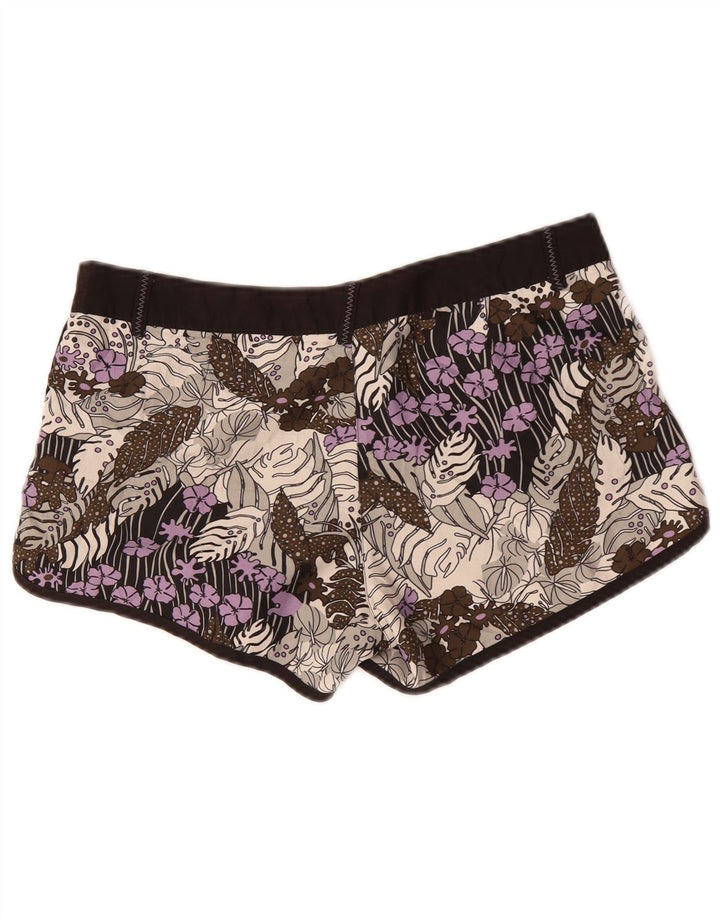 Puma Short de bain pour femme UK 12 Medium Multicolore Floral Polyester