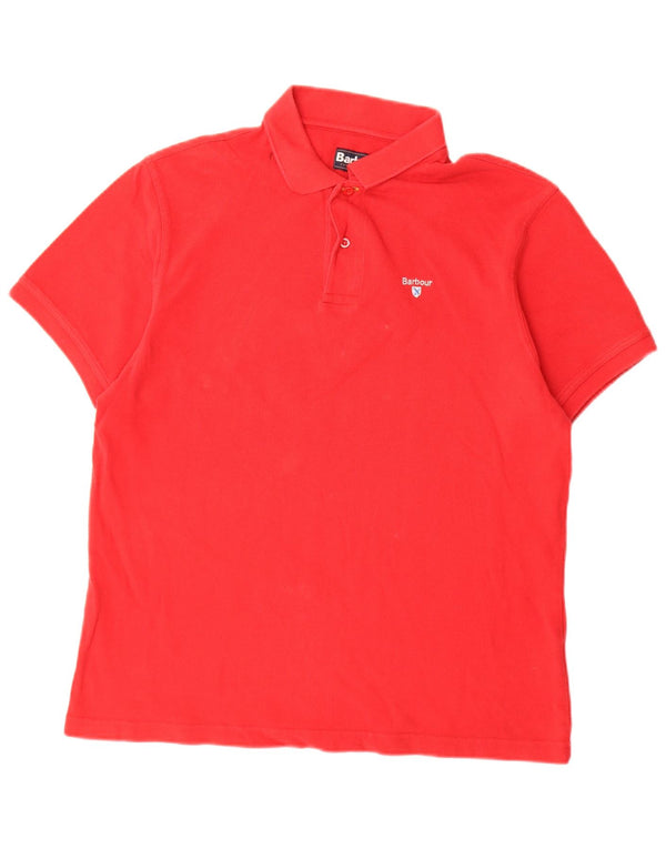Barbour Polo Homme Grand Coton Rouge