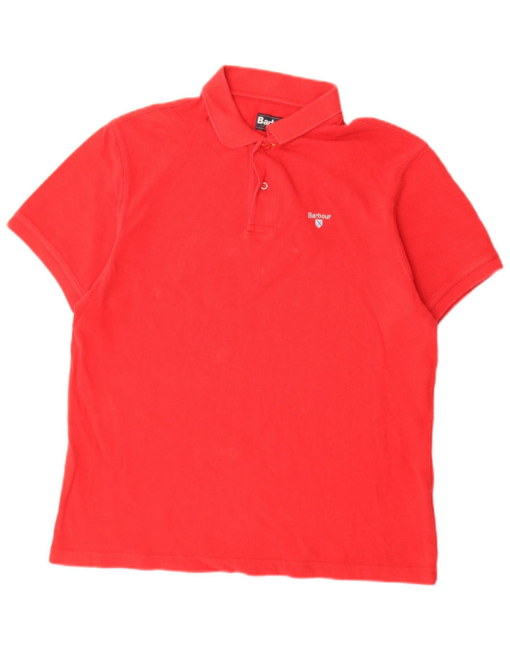 Barbour Polo Homme Grand Coton Rouge