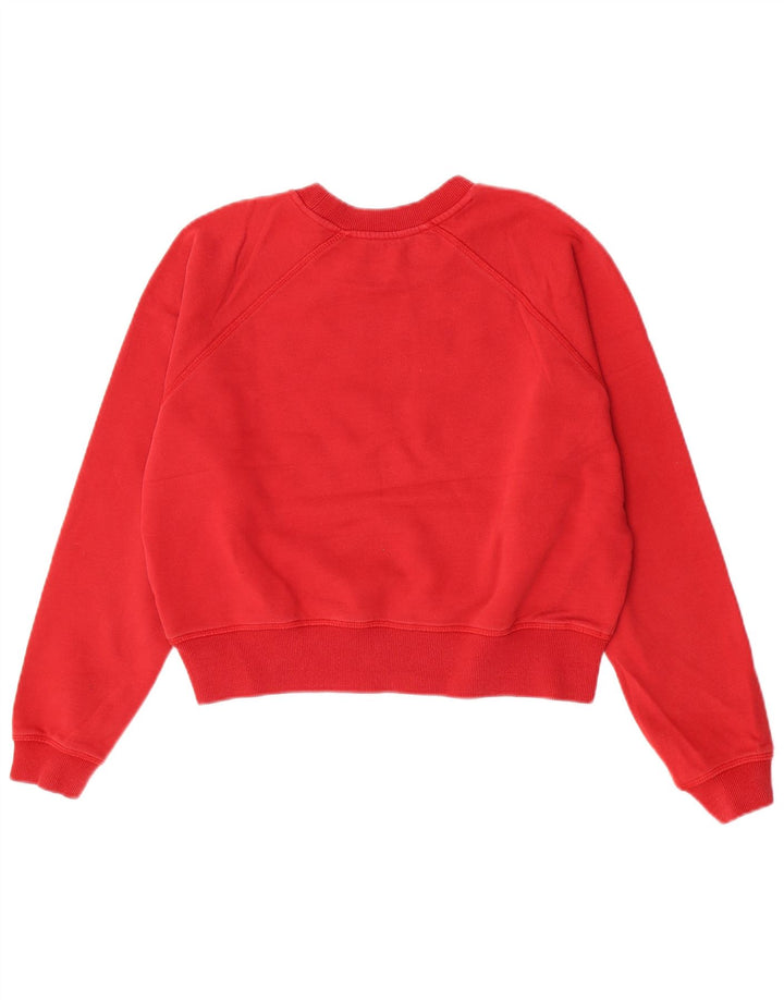 Guess Sweat-shirt court graphique pour femme UK 16 Large Rouge