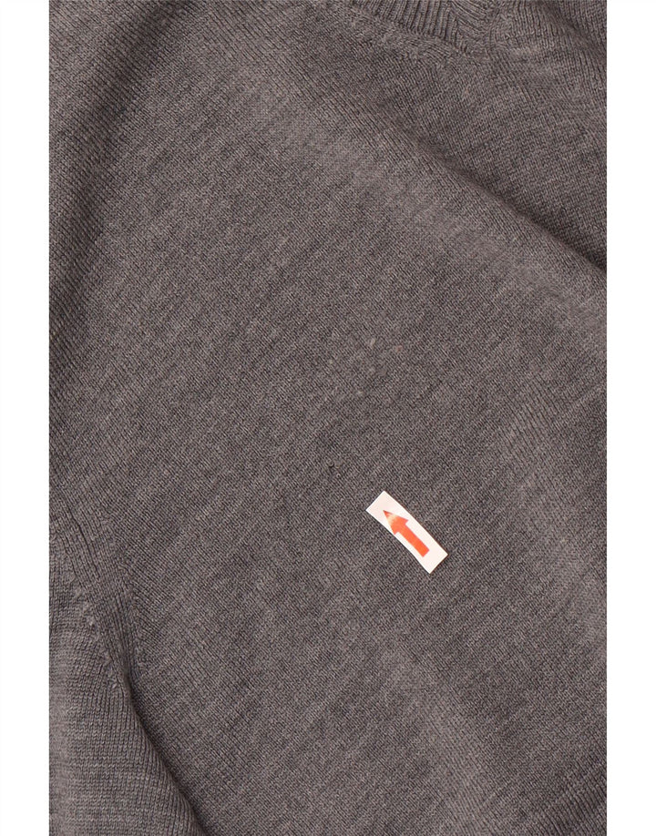 Gap Pull Col V Homme Gris Moyen Moucheté Laine Mérinos