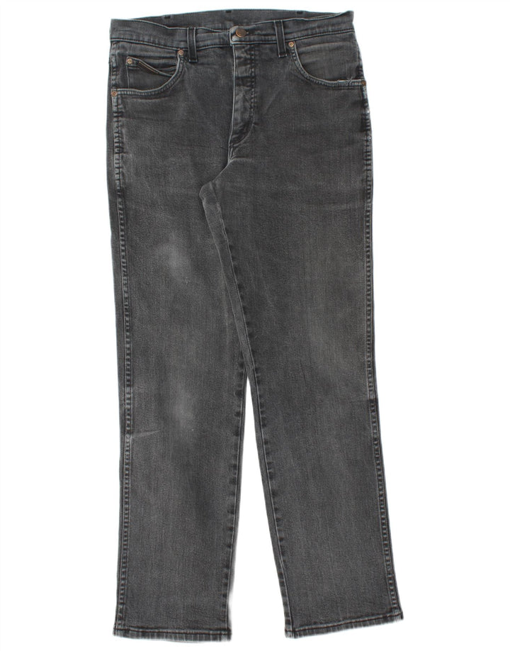 WRANGLER Jean droit extensible Texas W33 L32 pour homme en coton noir