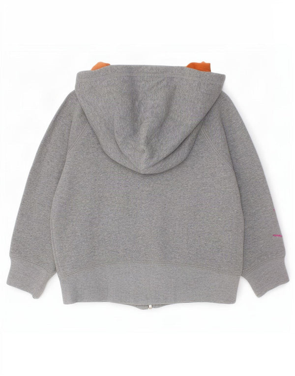 Nike Sweat à capuche zippé graphique pour fille 4-5 ans Petit gris coton