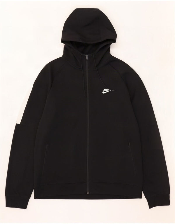 Nike Pull à capuche zippé pour homme 2XL en polyester color block noir