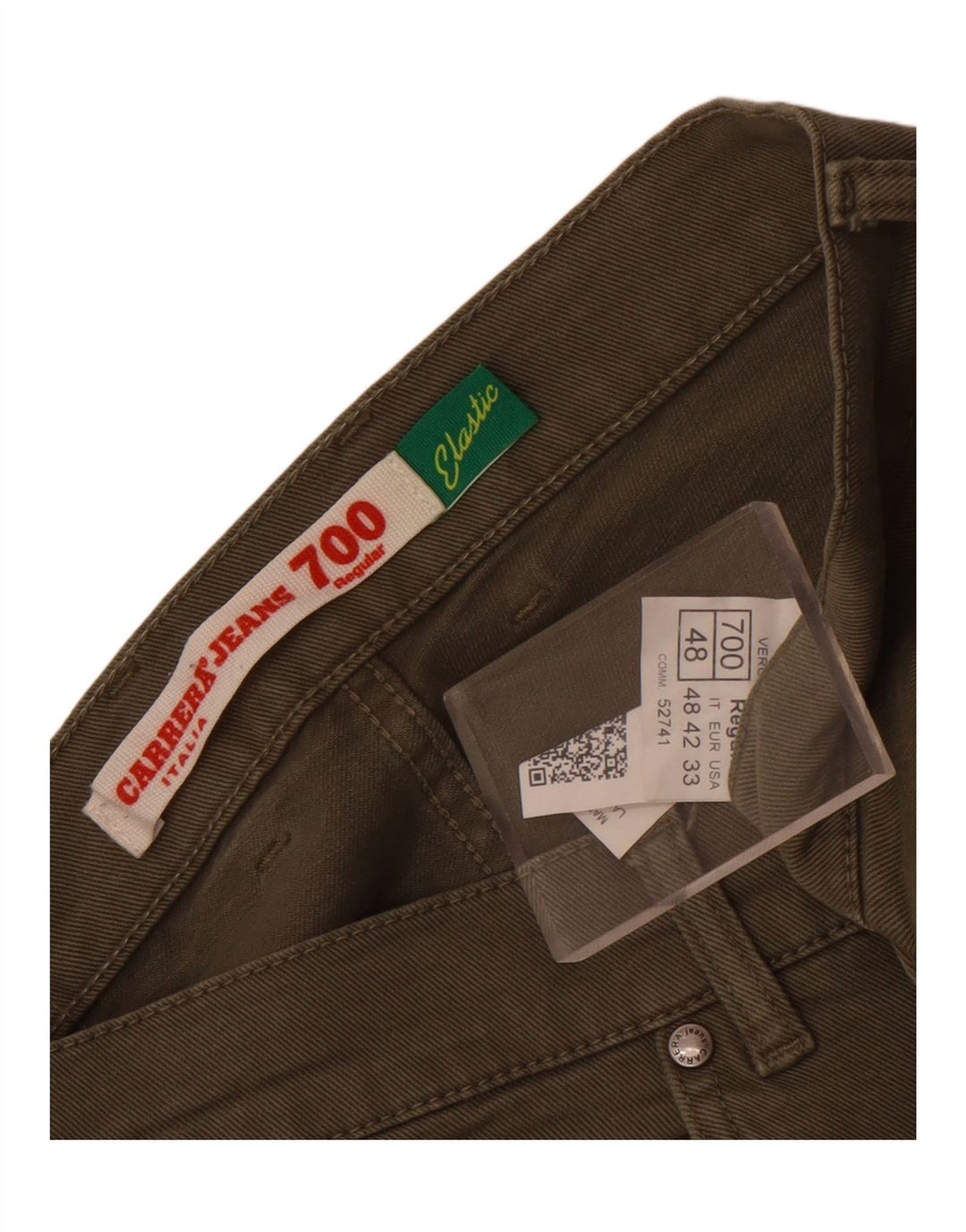 Carrera Pantalon décontracté 700 Regular Fit pour homme IT 48 Medium W33 L32 Kaki