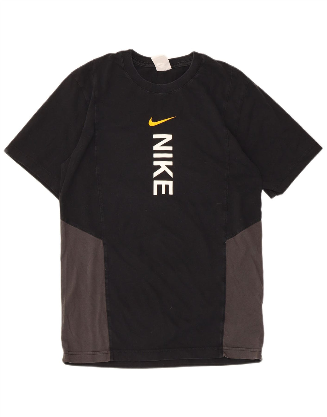 NIKE T-shirt graphique pour hommes, petit haut en coton color block noir