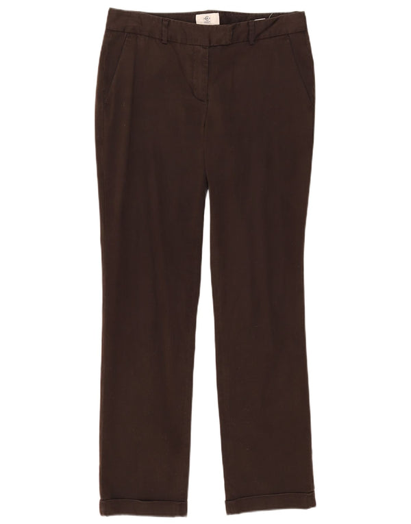 Cerruti 1881 Pantalon de costume droit pour femme IT 42 Medium W30 L29 Marron