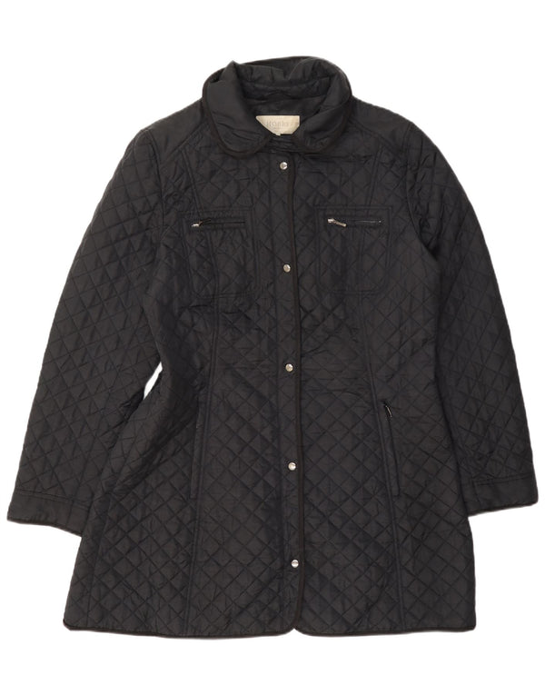 Hobbs Manteau matelassé pour femme UK 44 Medium Noir Polyamide
