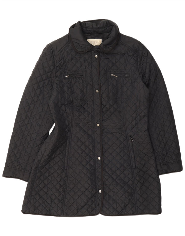 Hobbs Manteau matelassé pour femme UK 44 Medium Noir Polyamide