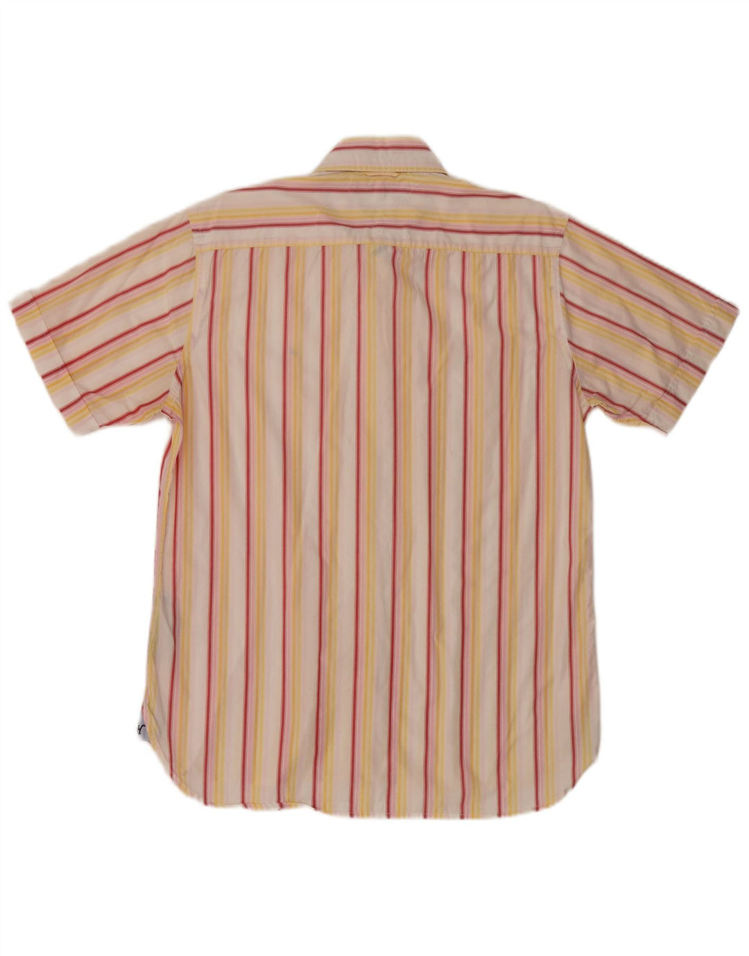 Tommy Hilfiger Chemise à manches courtes homme en coton rayé jaune moyen