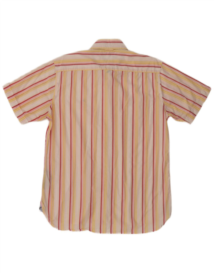 Tommy Hilfiger Chemise à manches courtes homme en coton rayé jaune moyen