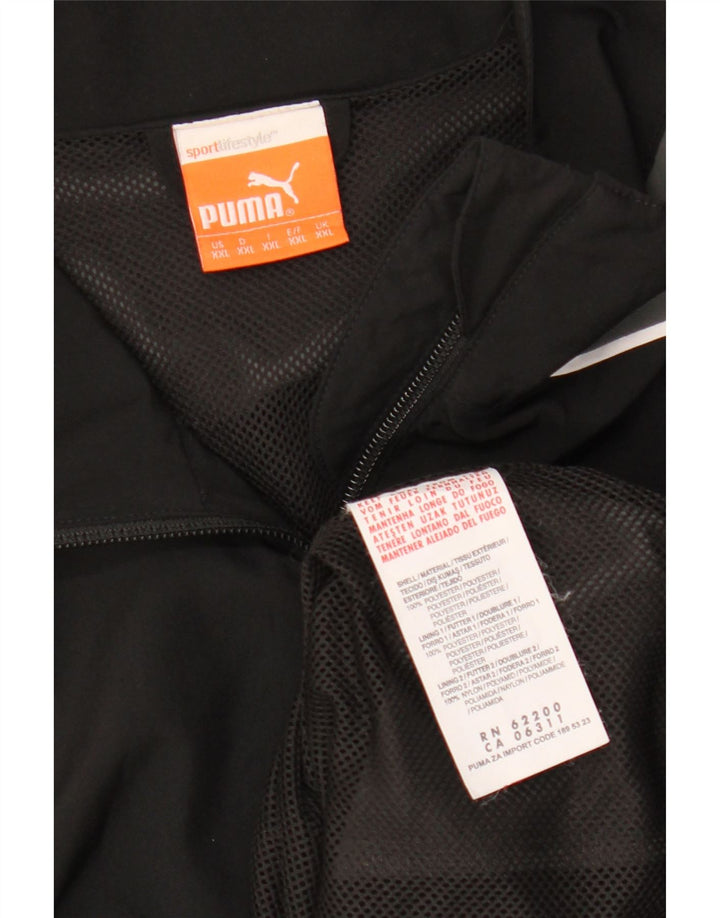 Puma Veste de survêtement pour homme 2XL Noir Colorblock Polyester