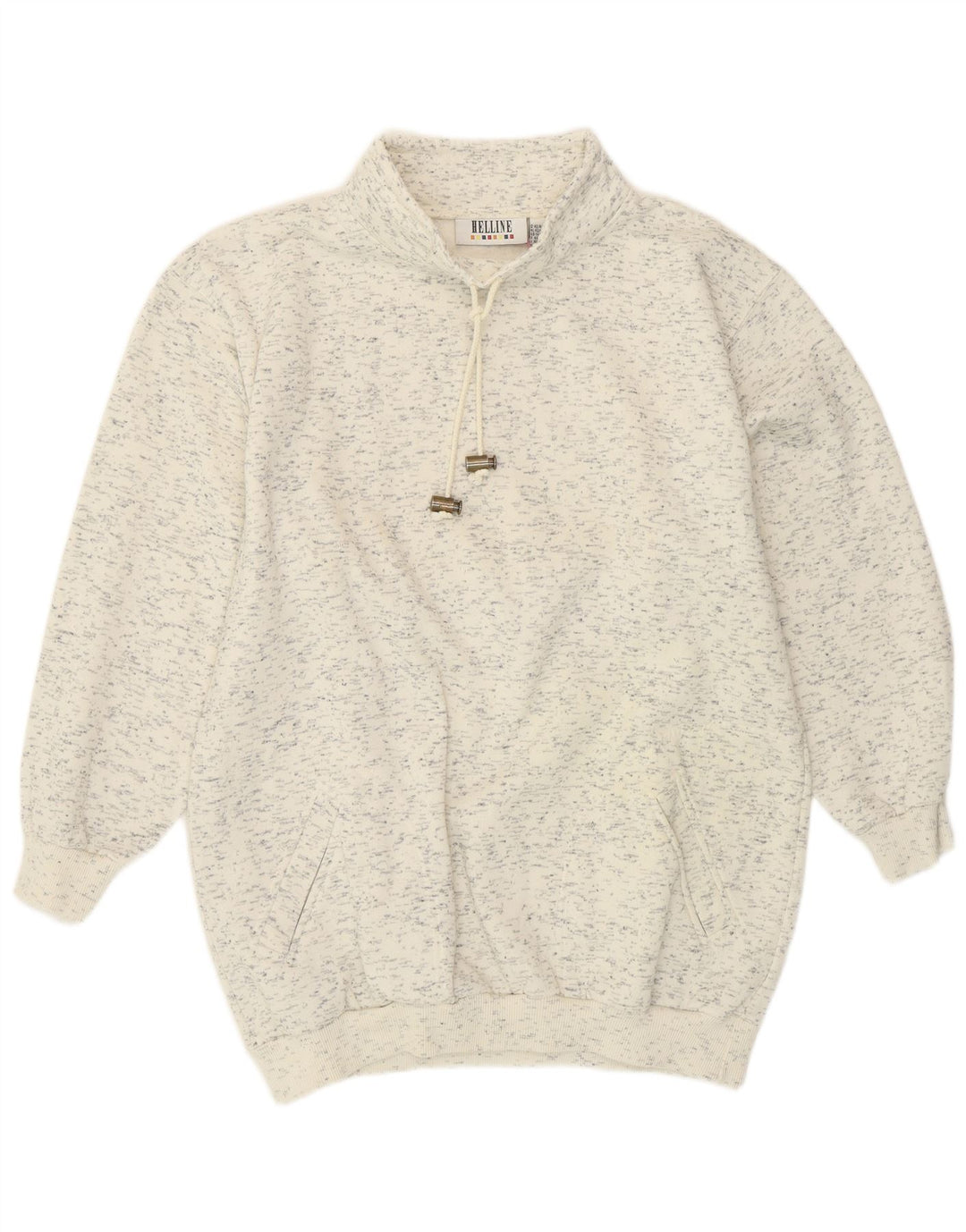 HELLINE Sweat-Shirt Femme UK 16/18 XL Blanc Moucheté Coton