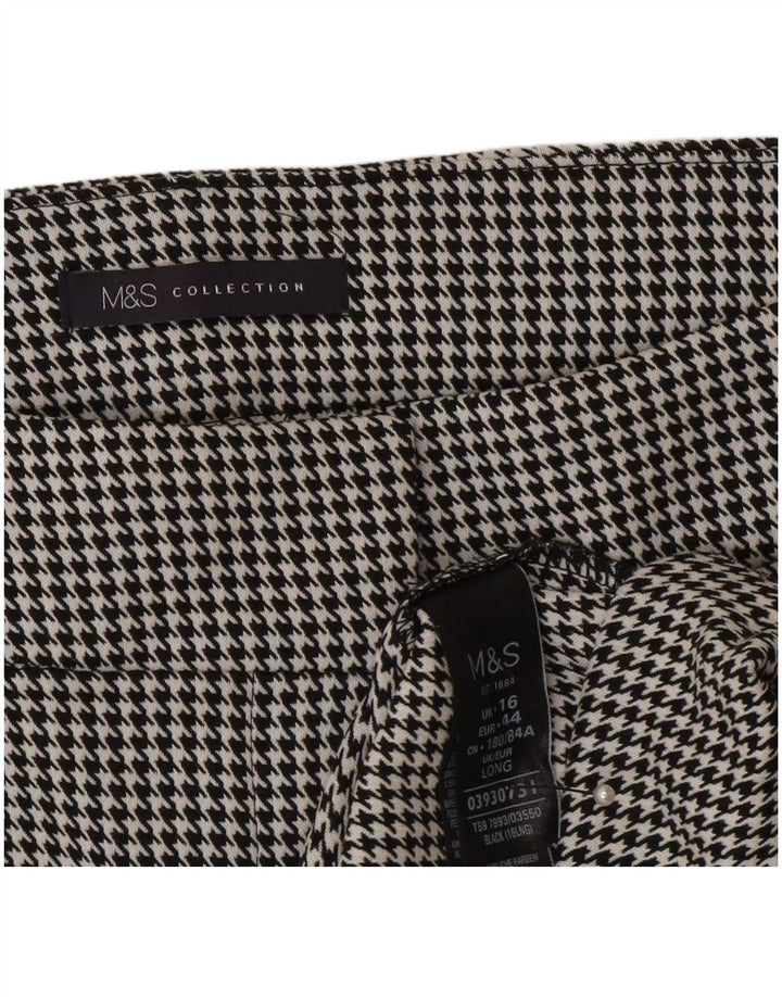 Marks & Spencer Jupe crayon pour femme UK 16 Large W32 Pied-de-poule gris