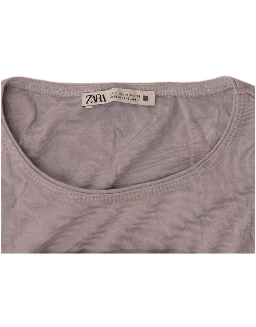 Zara Débardeur Femme UK 12 Gris Moyen