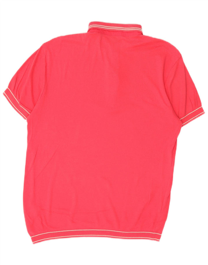 Ted Baker Pull col polo pour homme Taille 3 Rose moyen rayé