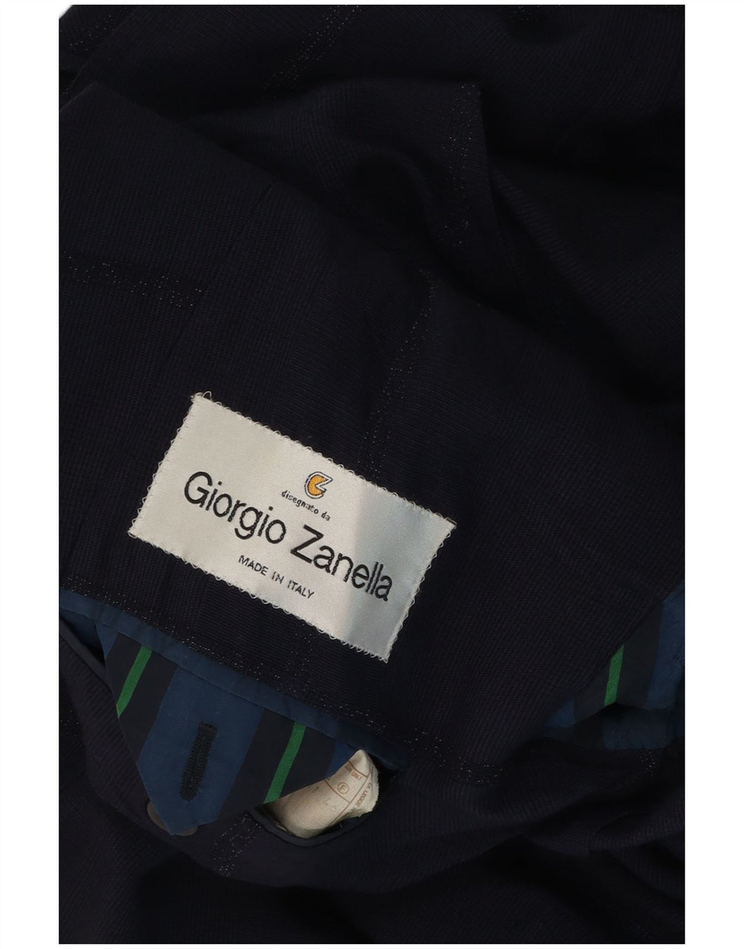 Giorgio Zanella Veste Blazer 1 Bouton Homme IT 46 Petit Carreau Bleu Marine
