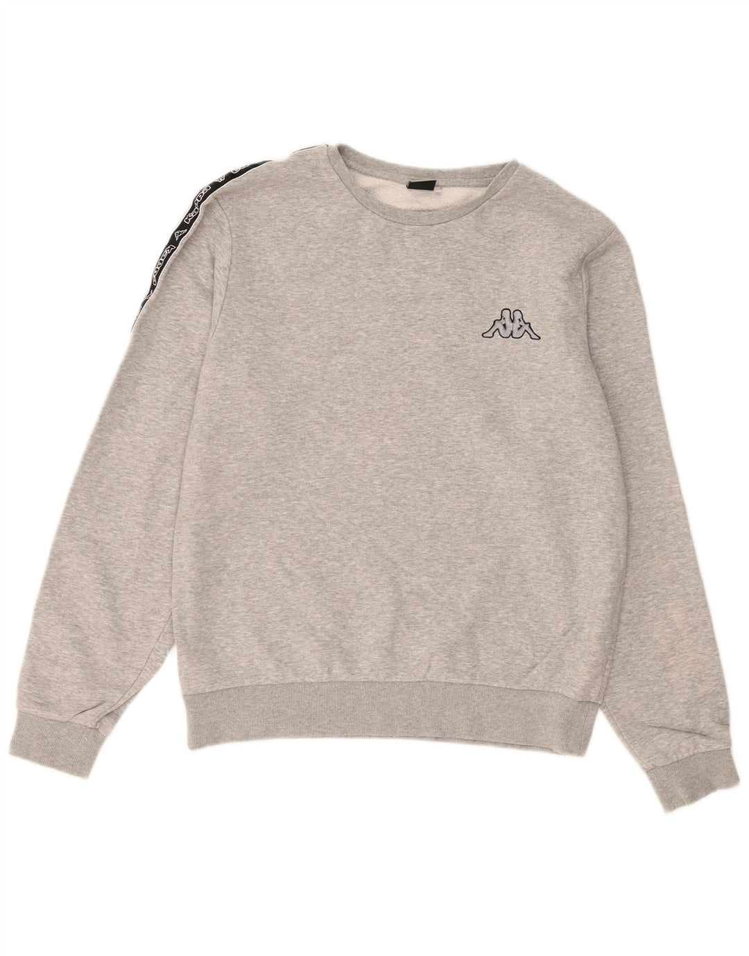 KAPPA Sweat-shirt graphique pour homme en coton gris Taille L