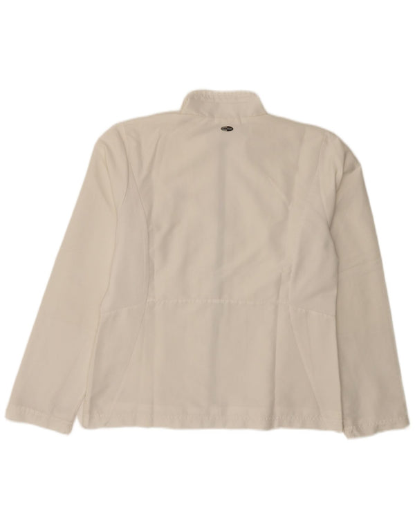 Adidas Veste de survêtement pour femme UK 14 Medium Blanc Polyester