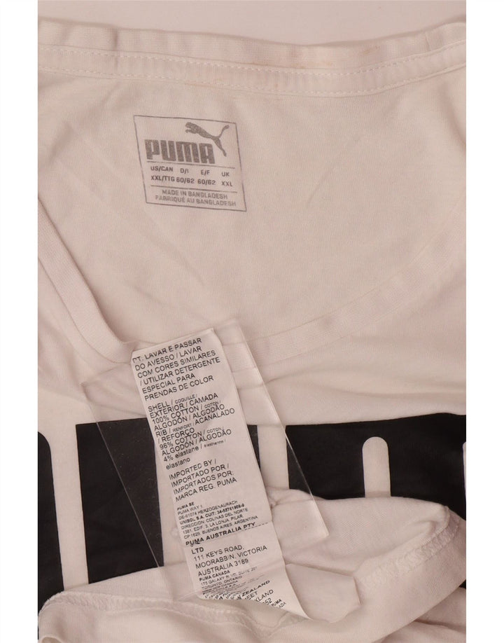 PUMA T-shirt graphique pour hommes 2XL Blanc Coton