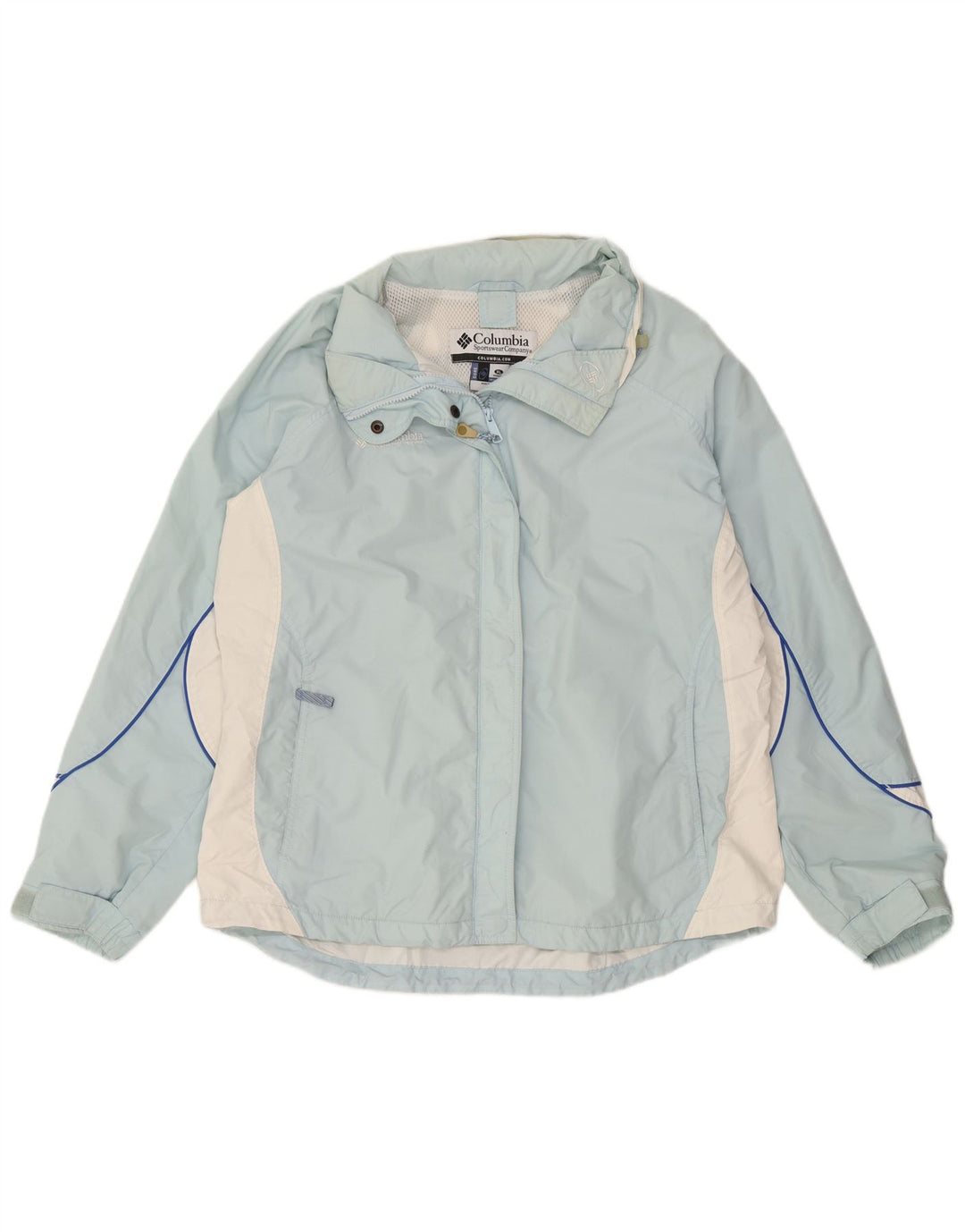 Columbia Veste de Pluie Femme UK 18 XL Bleu Colorblock Nylon