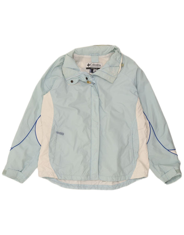 Columbia Veste de Pluie Femme UK 18 XL Bleu Colorblock Nylon