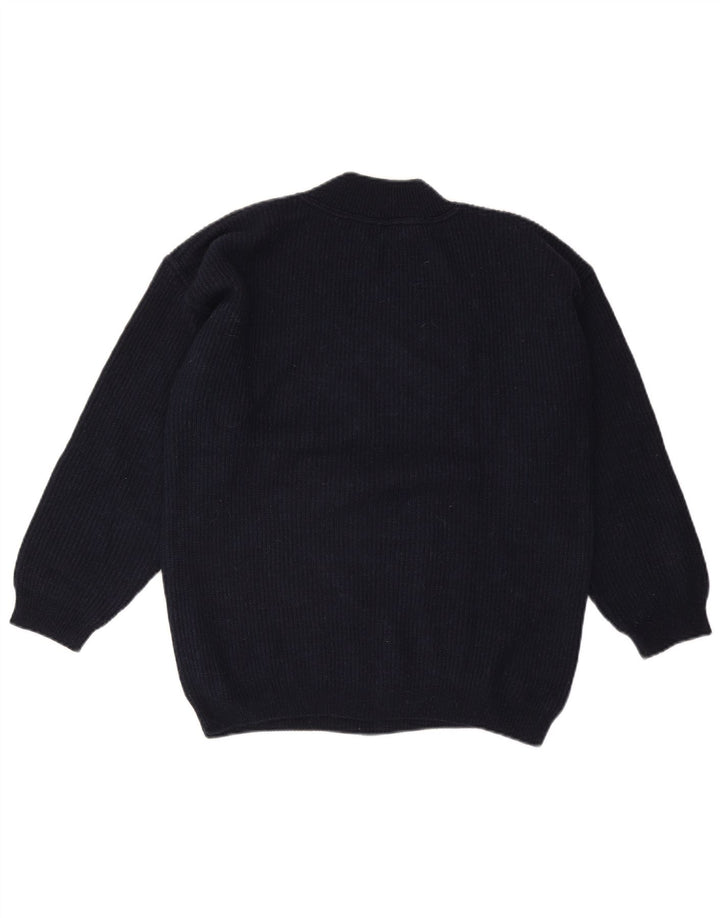 STEFANEL Pull Col Roulé Homme Petite Laine Bleu Marine