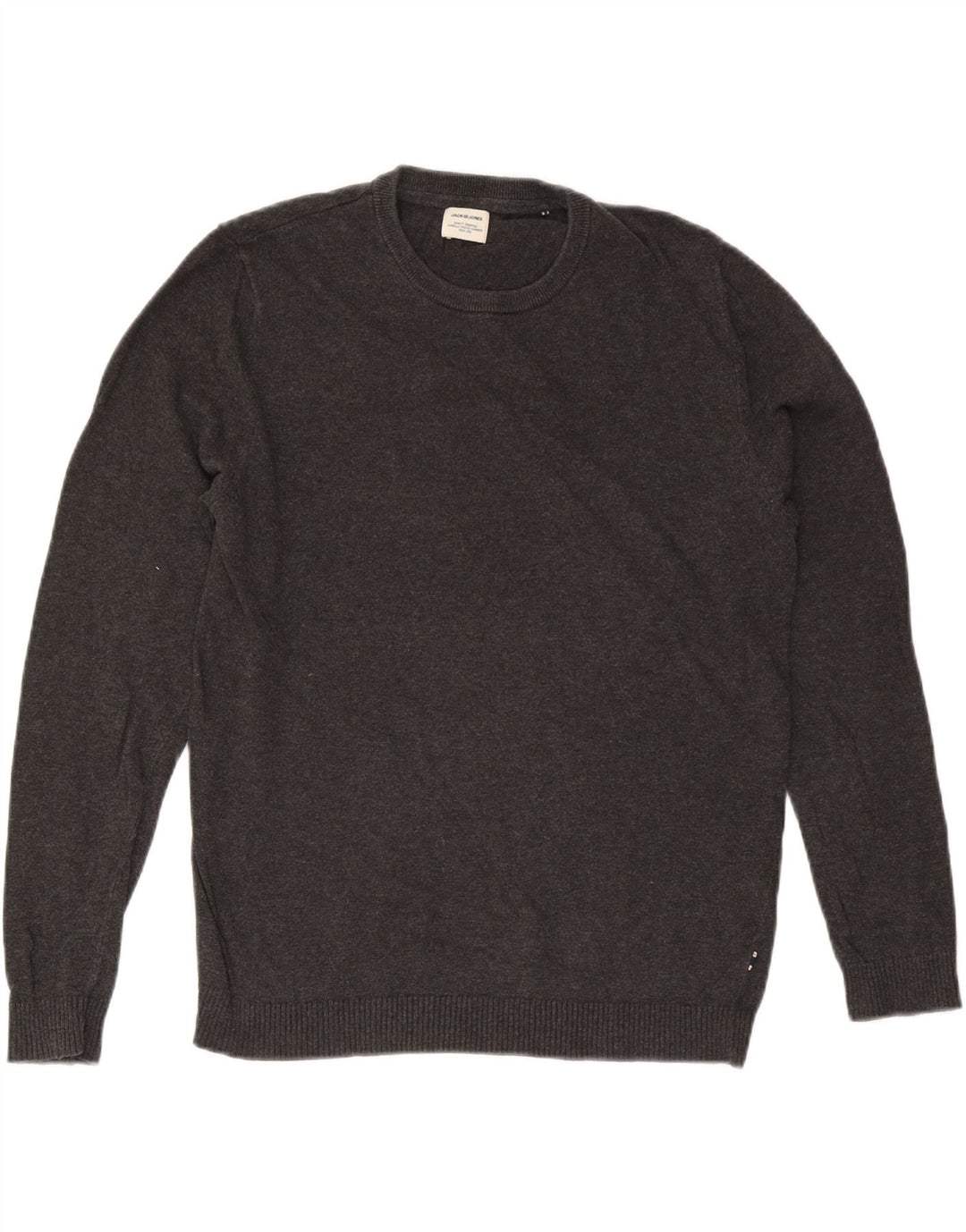 Jack & Jones Pull Col Rond Homme Gris Moyen Coton