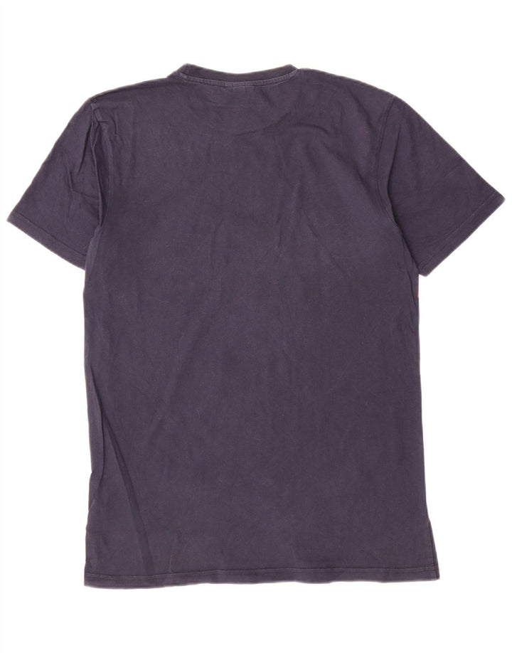 Ellesse T-Shirt Graphique Top Bleu Marine Moyen Coton Homme