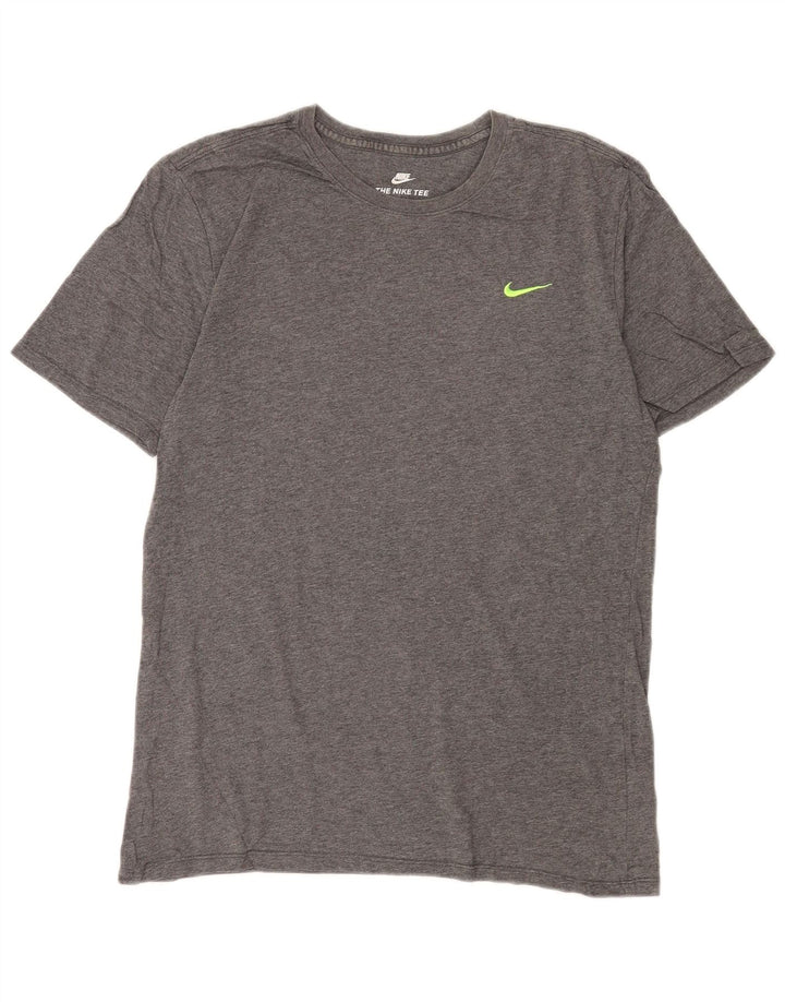 Nike T-Shirt Homme Gris Moyen Coton