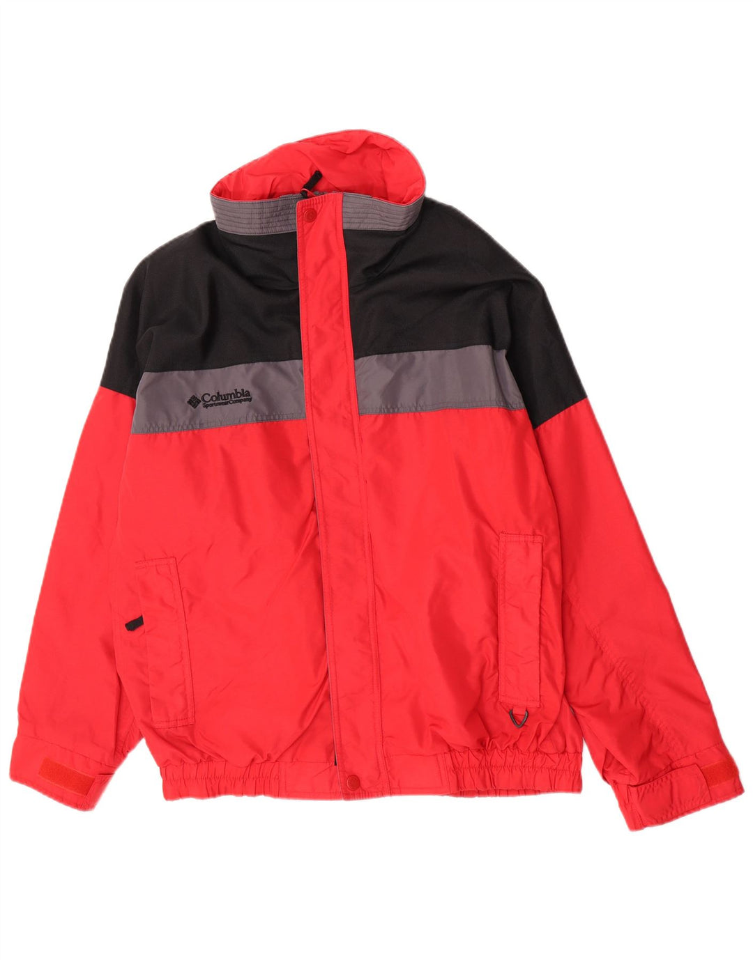Columbia Veste coupe-vent surdimensionnée pour homme UK 40 Large Rouge Colourblock