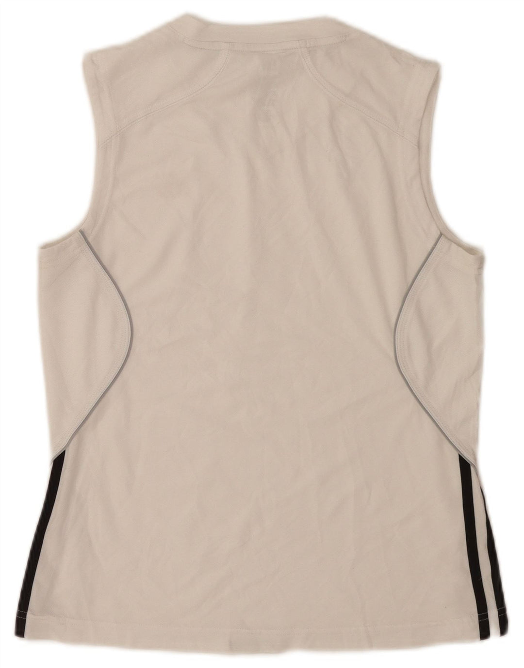 Adidas Débardeur Femme UK 10 Petit Blanc Polyester